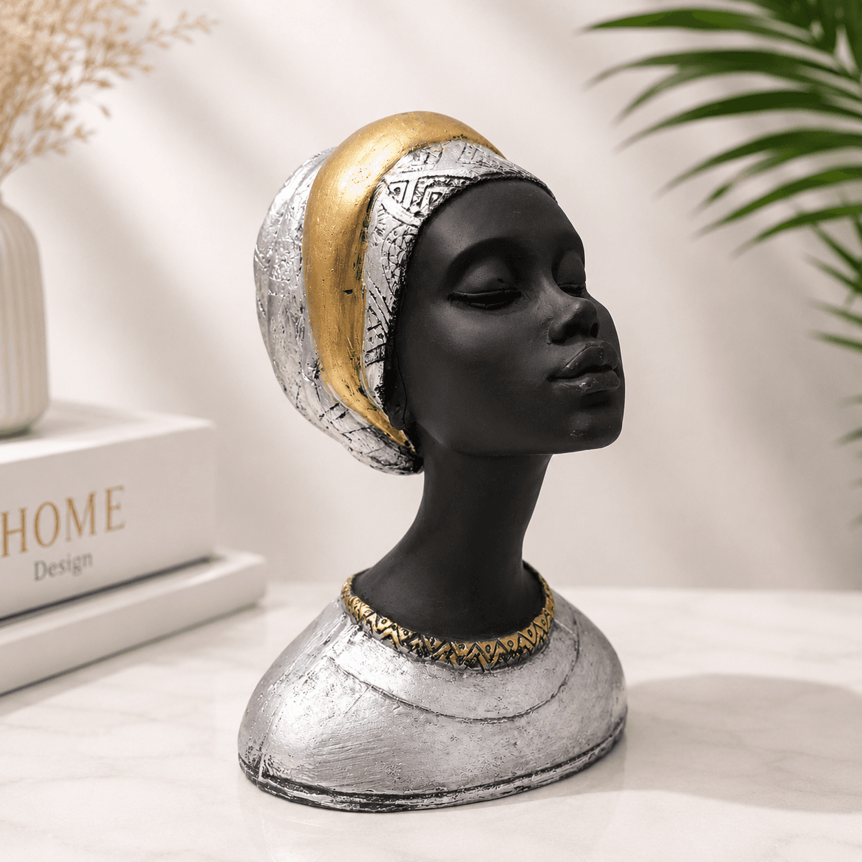 Bust Dekorativ -  Black Silver Gold