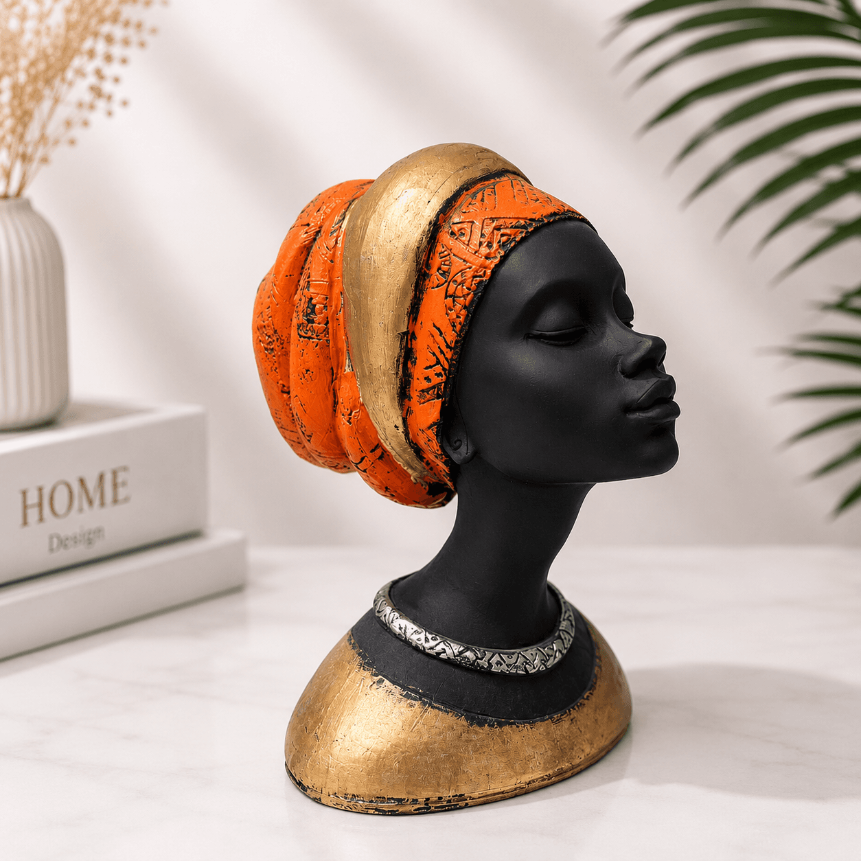 Bust Dekorativ - Black Orange Gold