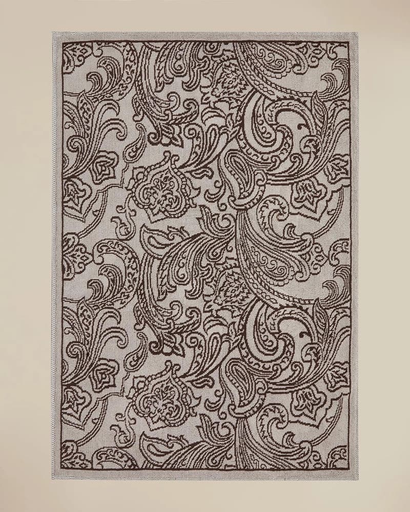 Etnich Pamuklu Bukle Kilim Bej-Kahve 120x180 cm