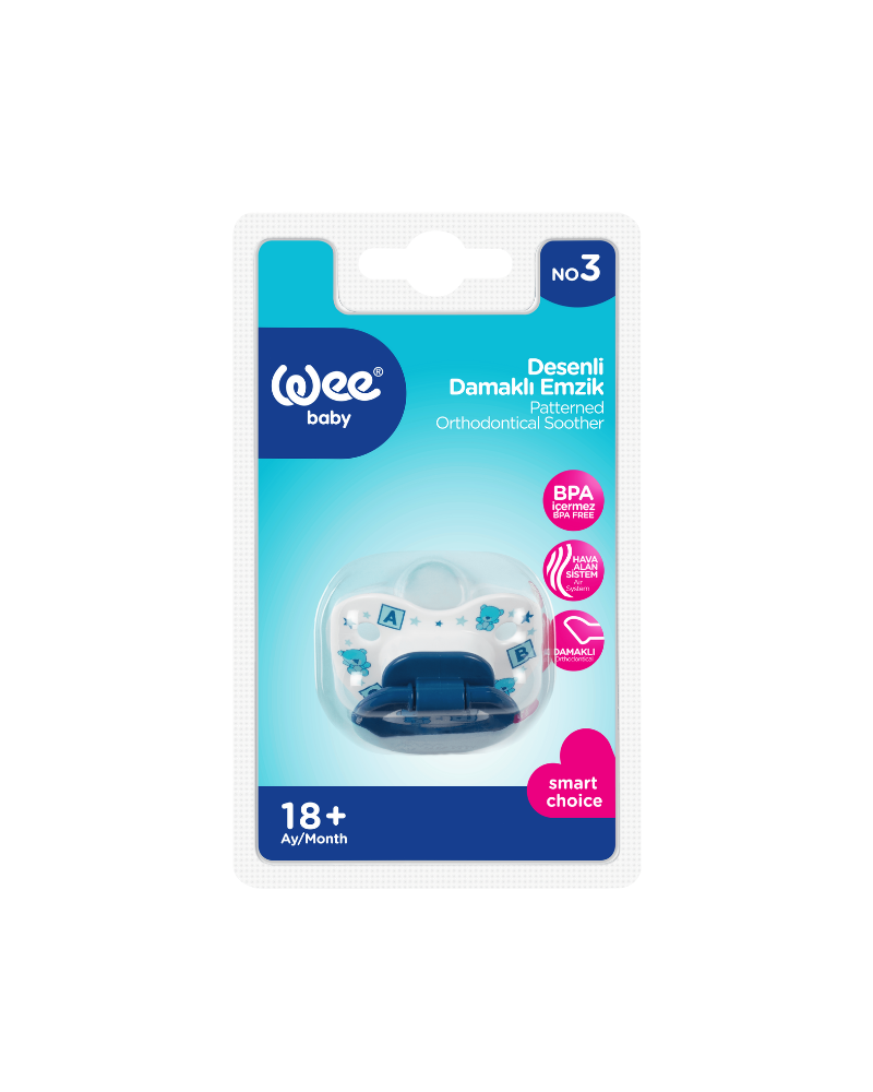 WEE BABY PATTERNED BODY ORTHODONTIC SOOTHER NO: 3 24X24