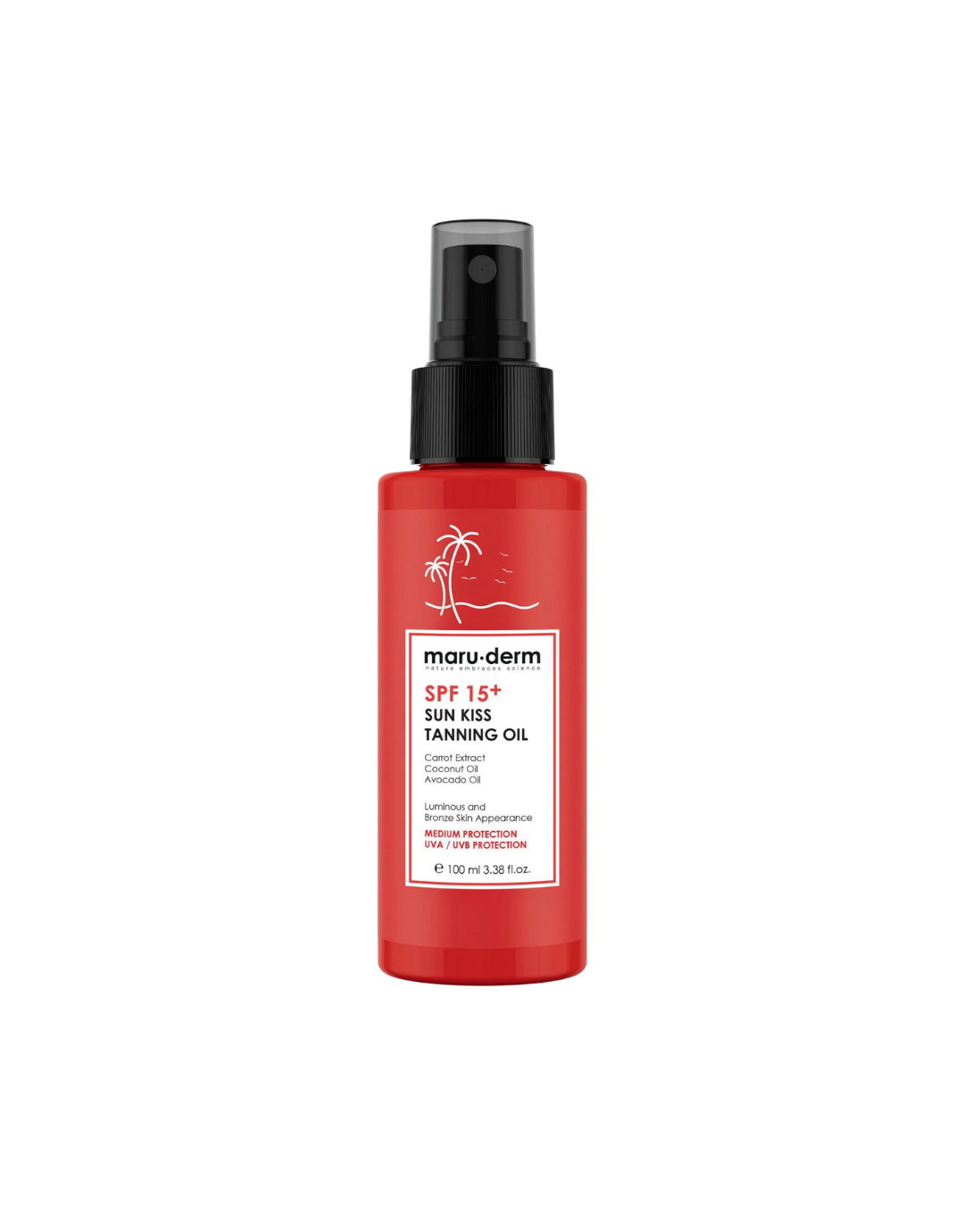 MARUDERM SPF15+ SUN KISS TANNING OIL 100ML